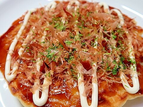 キャベツと豚肉のシンプルお好み焼き☆減塩・低カリ